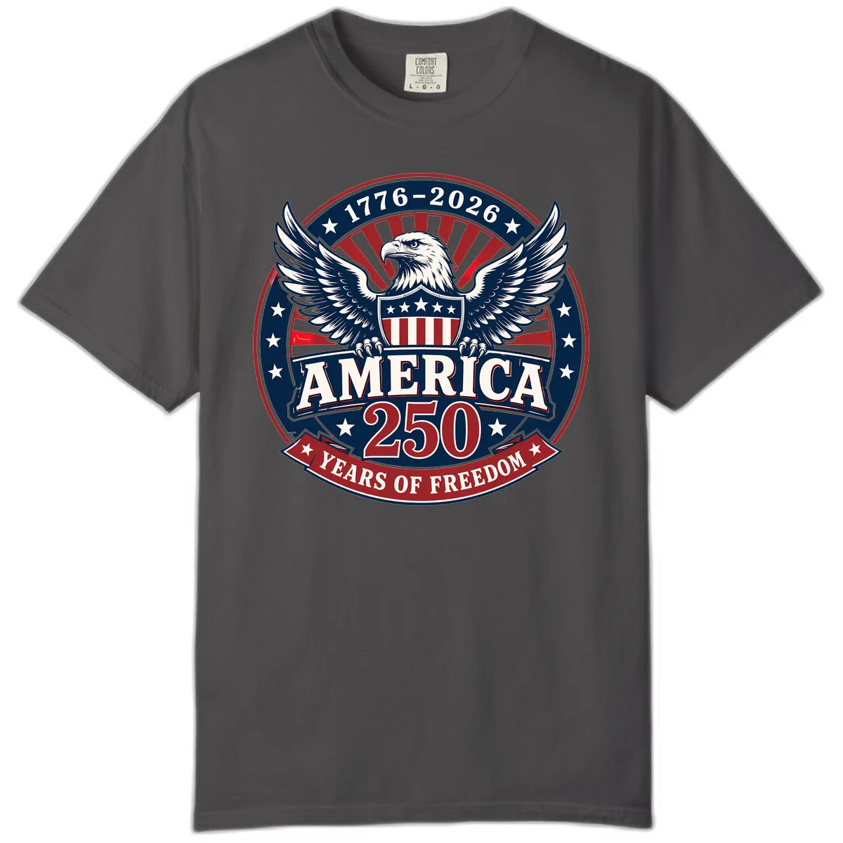 America 250 Years Of Freedom Celebration Comfort Color in Graphite